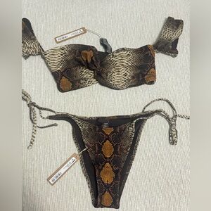 Skims desert Snake Print Bikini